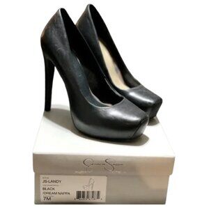 Jessica Simpson Landry Black Platform Heels Size 7 Women’s Pumps